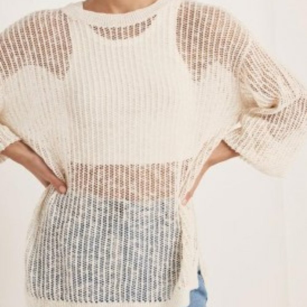 SPELL Willow Oversized Jumper BNWT lightweight cover-up sweater ivory knit FSOT - Picture 5 of 5